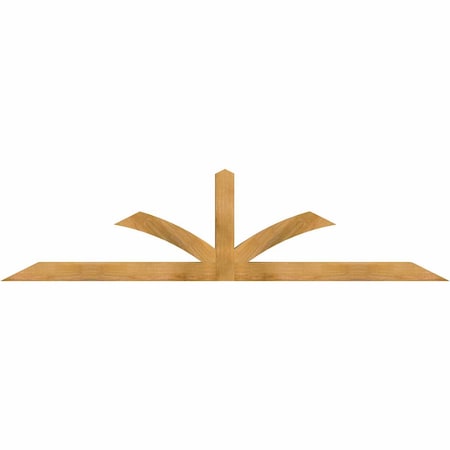 Ekena Millwork Richland Rough Sawn Timber Gable Bracket, Western Red Cedar, 96"W x 24"H x 4"D x 4"F, 6/12 Pitch GBW096X24X0404RIC00RWR